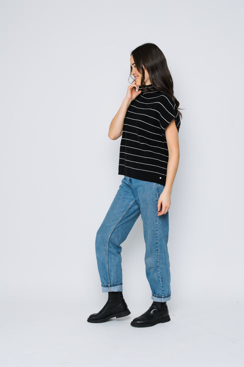 Shawna-Sleeveless Funnel Neck